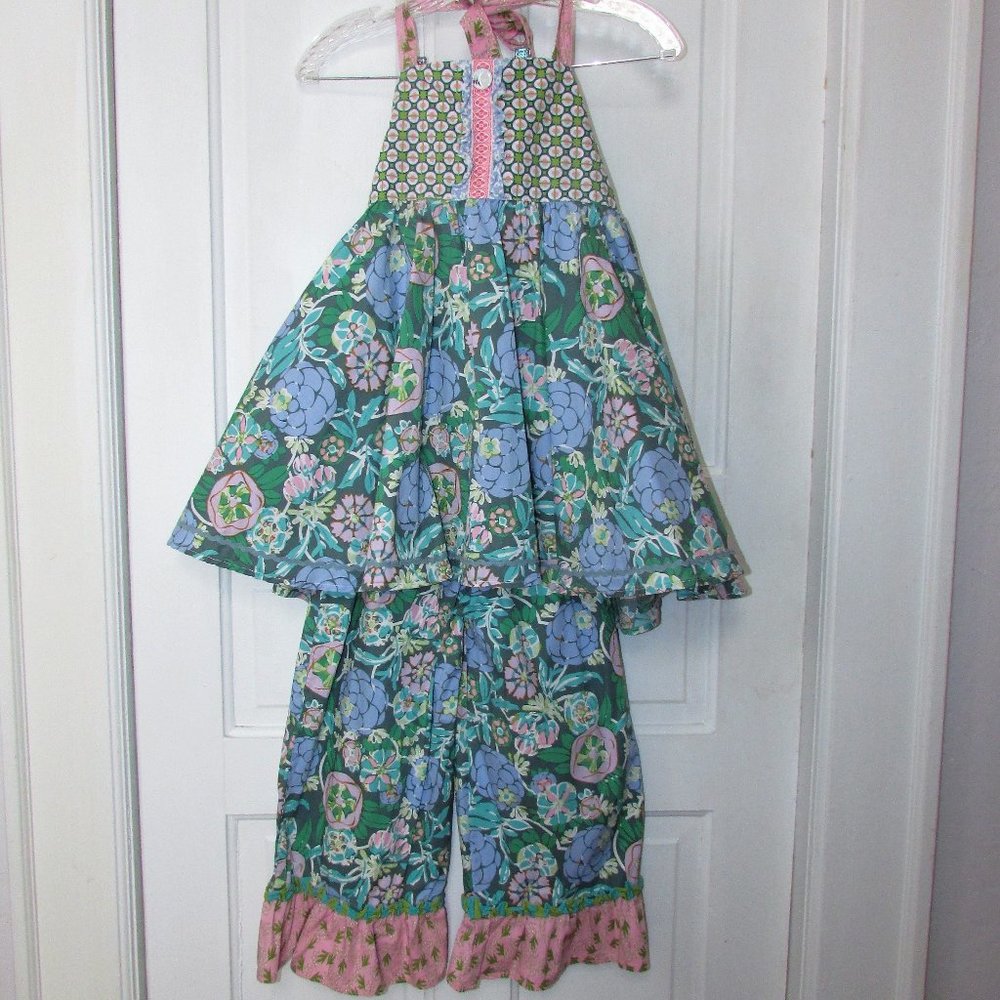 Matilda Jane Sun Dress Ruffle Pants Outfit Set 12